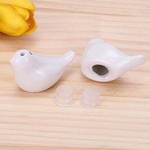 2 Pcs/Set Ceramic Bird Shaped Seasoning Bottle With Gift Box 8 Colors Boxes Wedding Present Salt Spice Bottles Kitchen Tools BH5099 TYJ