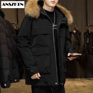 ANSZKTN Hot selling winter puffer men down coats with low price Windbreaker Feather Jacket Man Lightweight Portable Warm Coat Y1103