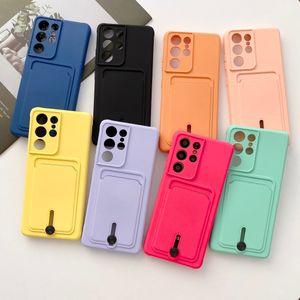 Luxury Wallet Card Holder Case For Samsung Galaxy A21S A12 A52 5G A51 A32 4G A22 A72 S 21 Ultra S21 Plus S20 FE Silicone Cover