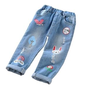 VIDMID Kinder Jeans Mädchen Hosen Zerrissene Denim Hosen Hosen Mädchen Cartoon Löcher Jogginghose Kinder Jeans Hosen Kleidung 4116 08 210303