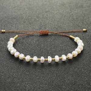 Charm Bracelets QUANCHI Miyuki Seed Beads Boho Pearl Jewelry For Women Handmade Gold Strand Bracelet Femme Pulseras