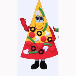 Performance Cute Pizza Mascot Costumes Halloween Fancy Party Dress Personaggio dei cartoni animati Carnevale Natale Pasqua Pubblicità Festa di compleanno Costume Outfit