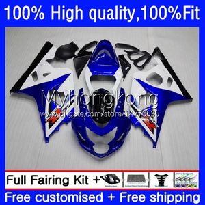 Feedings de molde de injeção para suzuki branco azul blk gsx-r750 k4 750cc gsxr600 gsxr-750 04-05 20no.16 GSX-R600 GSXR 600 750 cc 04 05 600cc gsxr-600 GSXR750 2004 2005 OEM Bodys