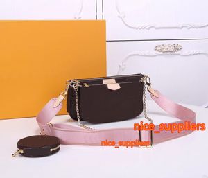 New MEN Bag cx # 72 Genuine Leather Shoulder Fashion Hobo Wallets Chest Bags Spedizione gratuita 44823 per Pink