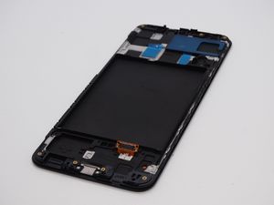 LCD -skärmpaneler för Samsung Galaxy A20 A205 OEM -skärm digitizer -montering med ram med ram