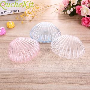 12st Cute Shells Form Transparent Candy Box Baby Shower Party Chokladförpackning Boxar Bröllopsinredning