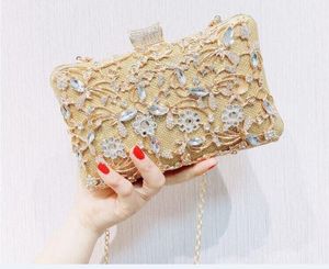 HBP Golden Diamond Evening Chic Pearl Round Counter Counter Counter For Women 2020 New Hand Handbags Party Party Party 0444