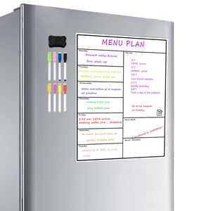Magnetic Dry Erase Weekly Planner Board Refrigerator Weekly Whiteboard Calendar Resistant Technology Family, Home, Office Fridge 210312