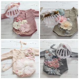 Newborn Photography Photo Studio Accessories Dresses for Baby Photo Shoot Props Christmas Girl Outfit Floral Clothes Product 210315