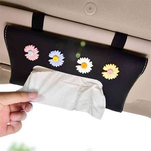 High-end creative car tissue box sun visor holder napkin auto parts interior decoration supplies girl 210818