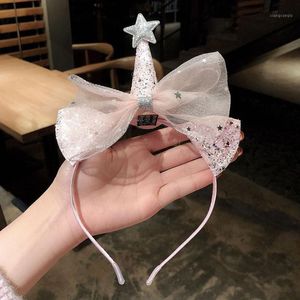 Clips de pelo Barrettes Fairy Kid's Bow Formado Crown Diadema con palo Hermosos accesorios adecuados y estrella Sceptred para niñas Cumpleaños