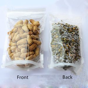 100 sztuk Clear Zip Lock Stand Up Plastic Bag Snowflake Printed Relosable Zipper Seal Doypack Notch Food Fasale Magazyny Wouches