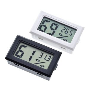 Uppdaterad inbäddad digital LCD -termometer Hygrometer Temperaturfuktighet Tester Kylskåp Frys Mätare Monitor Black White Color DH2035