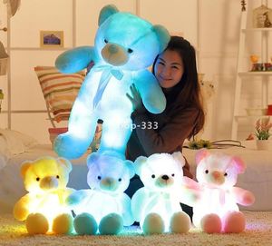 30cm 50 cm boneca urso de peluche com luz embutida luz colorida luz luminosa dia dos namorados presente de pelúcia brinquedo pelúcia animais de pelúcia