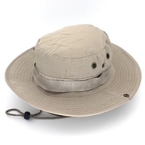 Szeroki Brim Kapelusze Wiadro Kapelusz Safari Boonie Męska Panama Wędkarstwo Bawełna Outdoor Unisex Kobiety Lato Polowanie Bob Ochrona Słońce Armia