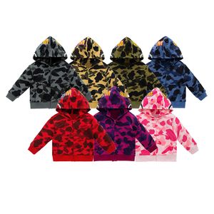 Bambini Streetwear Moda Giacche Cappotto per bambini Felpe Hiphop con zip Ragazzi Ragazze Abbigliamento casual Top alla moda 7 stili