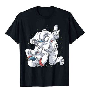 柔術シャツ宇宙飛行士 BJJ MMA メンズブラジリアン柔術 Tシャツ綿男性トップス Tシャツスリムフィットトップ Tシャツカジュアル割引 Y220214