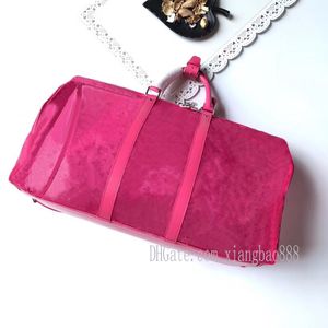 Pink Travel Bags achat en gros de Hot Sell Key Blue Keepall Bandoulière Sac Duffle Hommes Sacs de voyage Sacs De Voyage Tissu Tissu Mesh Impression de haute qualité