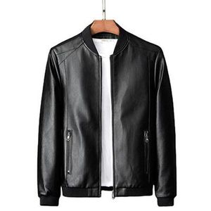 Men's Leather Jacket Bomber Motorcycle Biker PU Baseball Plus Size 8XL Fashion Causal Jaqueta Masculino