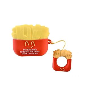 Cute Food Patatine fritte Burger Hamburger Accessori per cuffie Custodie per Apple Airpods 1/2 Pro Protezione morbida in silicone Custodia per auricolare Coque