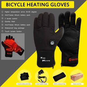 SAVIOR Heated Cycling Gloves Outdoor Sports Electric Winter Warm Riding Biking Heating Gloves Antifreeze Battery SHGS11 2021 H1022