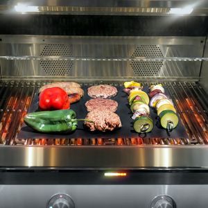 BBQ Zubehör Grill Matte Langlebig Antihaft Grill Matten Wiederverwendbare 40*33 cm Kochen Blätter Mikrowelle Ofen Im Freien braten Werkzeug