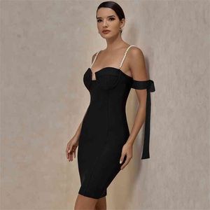 Bandage Dress summer women's Black Bodycon Ladies purple white red Off Shoulder Sexy Club Party evening Outfits 210623