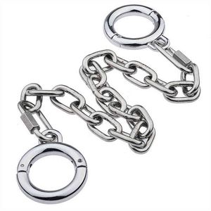 NXY SM Bondage SM Manette femminili giocattoli femminili acciaio inox acciaio inox manette di metallo bondage catene di allenamento catena metallica 1126