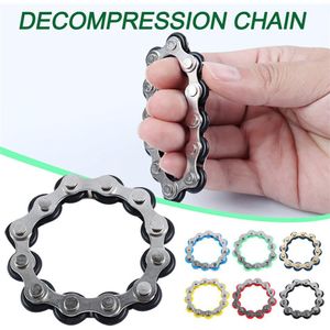 DHL Free section Good Quality Roller Bike Chain Fidget Toy Stress Reducer for ADD ADHD Anxiety Autism Adults Kids Decompression Toy