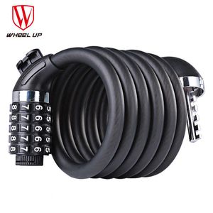 WHeeL UP Bicycle Lock Coiled Bike Steel Cable Lock Anti-theft Cycling Password Code Lock Motorcycle Electric Bicycle Accessories P0824