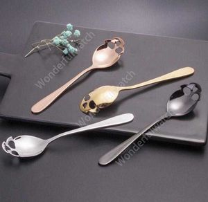 Sugar Skull Tea Spoon Stainless Steel Coffee Spoons Dessert Spoon Ice Cream Tableware Funny Flatware Spoon Kitchen Accessories DAW351