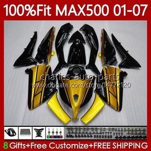 Molde de Injeção para Yamaha T-Max500 TMAX-500 Max-500 109No.11 Tmax Max 500 Tmax500 Golden Black T Max500 01 02 03 04 05 06 07 XP500 2001 2006 2007