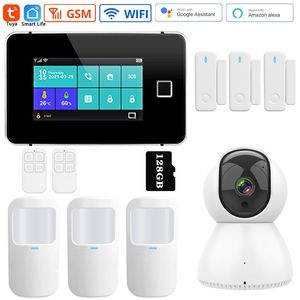 Wholesale smart security systems for sale - Group buy Alarm Systems Smart Security Home Tuya APP System Indoor Camera Mobile Tracking Door Sensor Infrared Detector Protection Anti theft Kit