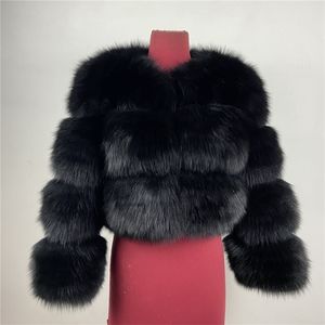 Prawdziwe futro zima naturalny futro płaszcz krótki sekcja ciepły pogrubienie moda luksusowy szczupły prawdziwy futro kobiety 211129