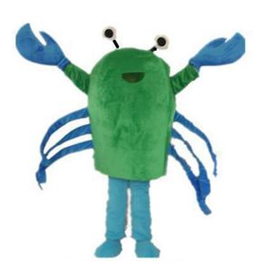 Halloween Blue Crab Mascot Costume Top Quality Personalizza Cartoon Anime Tema Carattere Dimensione adulto Carnevale Christmas Fancy Party Dress