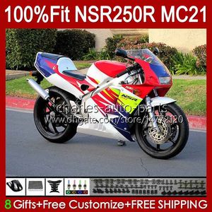 OEM-injektion för Honda NSR250 NSR 250 R NSR250R 1990 1991 1992 1993 103HC.69 Vit glansig MC21 NSR 250R PGM3 NSR250RR 90 91 92 93 FAIENDINGS