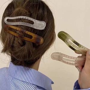 Frostat Hair Clip Stor Duckbill Barrettes Koreansk Sidoklipp Baksida Hårstolar Stora Klämmor Bangs Headdress Kvinna Ponytail Verktyg Tillbehör