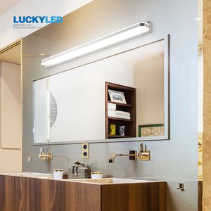 Luckyled Modern LED Wall Light Bathroom Espelho Luz 9W 12W AC 90-265V Lâmpada de parede impermeável Sconce Vanity Light Luminárias 210724