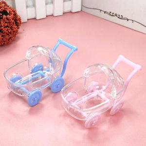 Gift Wrap Modellen Set Creatieve Plastic Mini Kinderwagen Cradle Transparante Box Baby Shower Verjaardag Party Decoratie