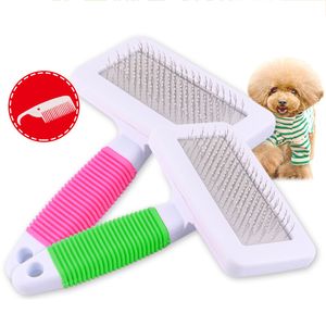 Multipurpose Pet Dog Cat Puppy Needle Combs Beauty Tools Hair Shedding Borttagning Knotting Grooming Trimmer Fur Comb Borste Slicker Tool Non-Slip Handle Tr0099