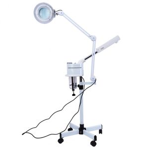 Andere Schönheitsausrüstung 3 in 1 UV-Ozon-Gesichtsdampfer Kaltlicht LED 5-fache Vergrößerung Stehlampe Gesichts-Körper-Tattoo-Make-up-Lampe Schönheits-Spa-Salon-Werkzeug