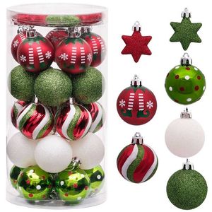 Valery Madelyn 35pcs 5cm Christmas Balls Ornament Multi Color Christmas Hanging Tree Pendants Navidad Decor for Home Year 211104