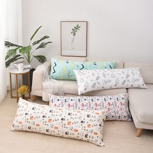 Superfine Plysch Long Pillow Case Mjukt mysig Kropps kudde Skal Floral Cartoon Queen Pillowcase för säng soffa Sova heminredning 210315