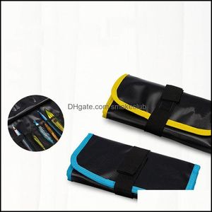 Pesca Sportiva Pesca all'aperto Aessories Multifunzione all'aperto Blu/Giallo Attrezzatura in nylon Borsa rigida Scatola per esche Custodia per attrezzi Professionale Dro