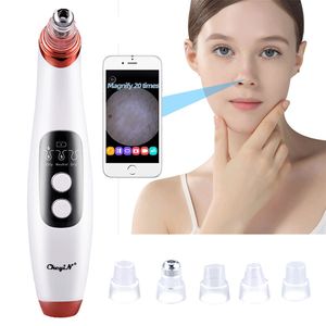 Blackhead Remover dammsugning med kamera Visual Pore Cleaner Face Deep Nose Cleasing Acne Pimple Removal Extractor Beauty 210304
