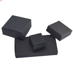 20pcs/lot Black Kraft Paper Gift Box Jewelry Candy Package Paperboard Boxes Party Small Handmade Soap Packaging Craft Boxhigh quatity