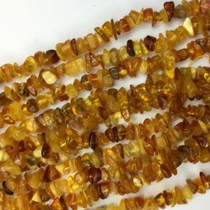 Atacado Natural Rússia Limpar Amarelo Amarelo Amber Nugget Chip Beads Livre Formulário 3x8mm 15 
