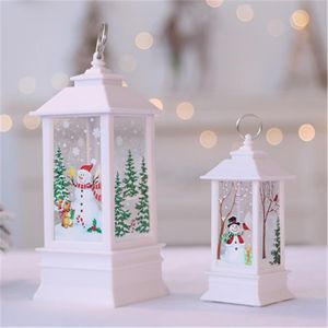 Stringhe Decorazione natalizia Hanging Prop Candele a LED Luce di Halloween Babbo Natale Alce Pupazzo di neve Lanterna Lampada a fiamma Forniture per feste