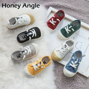 Honey Angle Estate Casual Scarpe di tela per bambini Per ragazze Ragazzi Cotone antiscivolo Scarpe da ginnastica per bambini Calzature per bambini Scarpe casual 210303