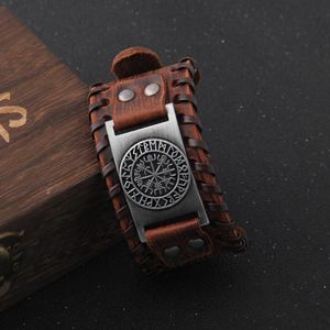 Charm Bracelets ZOSHI Bracelet Viking En Cuir Pour Hommes, Boussole Tissée Vintage, Bijoux Noir, Accessoires, Cadeau
